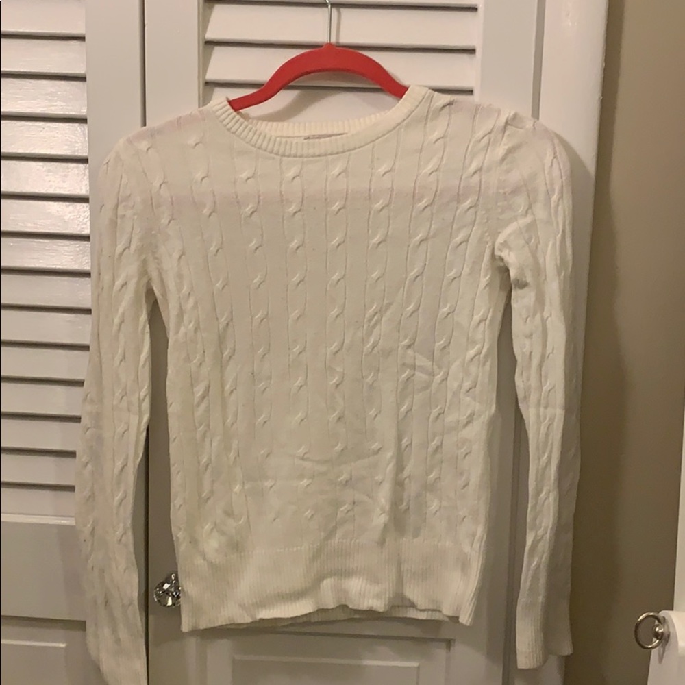 White Cable knit Sweater